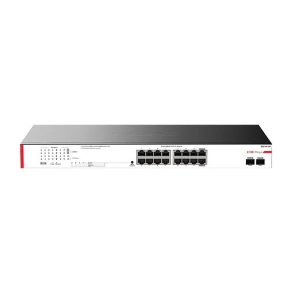 H3C 16port MAGIC 9801A5C3 BS218F-HP GIGABIT 2-SFP 225W Full PoE Yonetilemez Rack Mount Swıtch ürün görseli 1