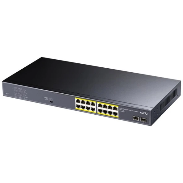 CUDY GS1020PS2 16 Port Gigabit 2-SFP 200w Full PoE Yönetilemez  Switch ürün görseli 1