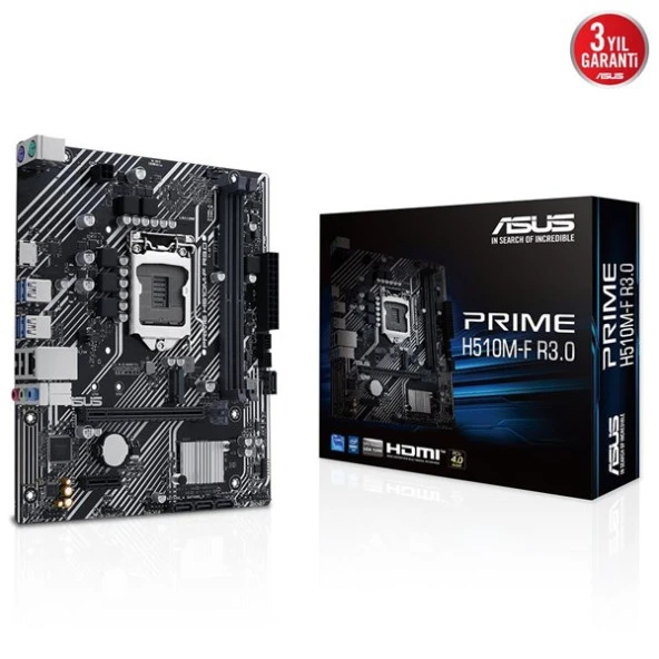 ASUS PRIME H510M-F R3.0 DDR4 HDMI PCIE 3.0 1200p v2 ürün görseli 1