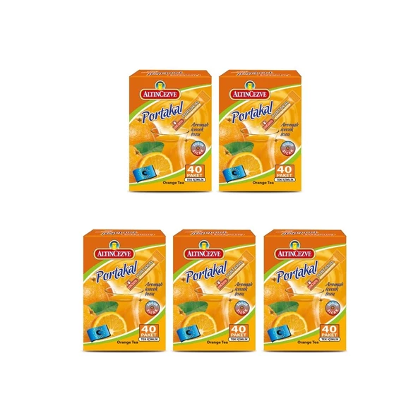 Altıncezve Tek İçimlik Portakal Aromalı İçecek Tozu 40 x 1.5 Gr - 5Lİ PAKET ürün görseli 1