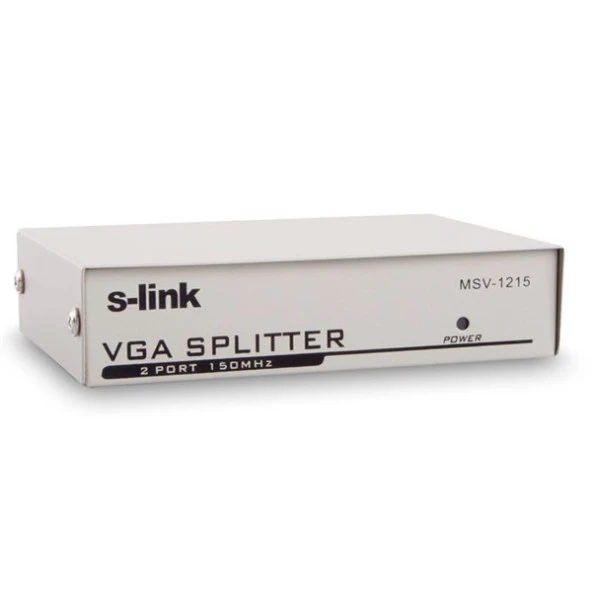 S-LINK 2port MSV-1215 2x 15pin DSub 1920x1440 150mhz Vga,Video Splitter ürün görseli 1