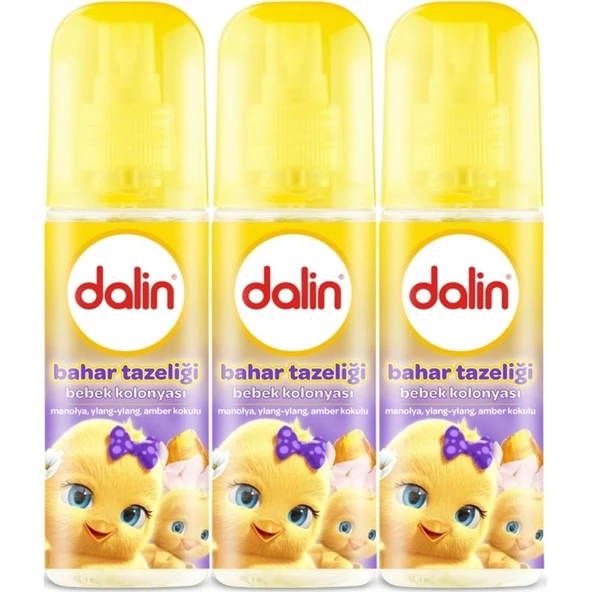 Dalin Bebek Kolonyası 150ML Bahar Tazeliği (Manolya-Ylang,Ylang-Amber Kokulu) (3 Lü Set) ürün görseli 1