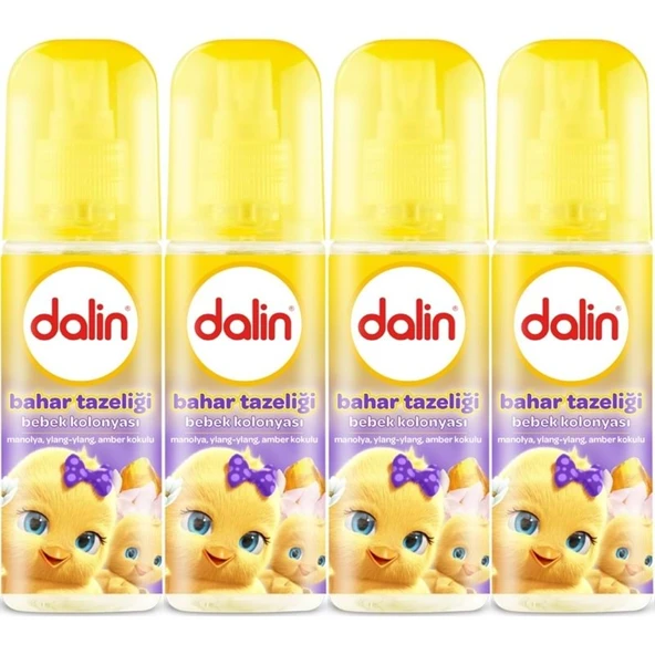 Dalin Bebek Kolonyası 150ML Bahar Tazeliği (Manolya-Ylang,Ylang-Amber Kokulu) (4 Lü Set) ürün görseli 1