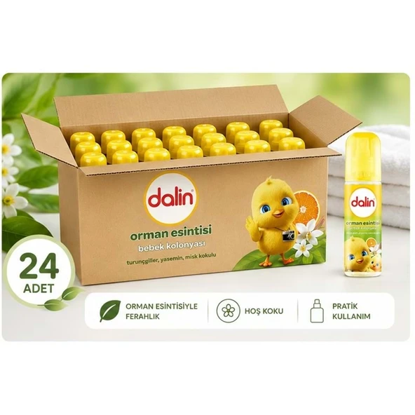 Dalin Bebek Kolonyası 150ML Orman Esintisi (Turunçgiller-Yasemin-Misk Kokulu) (24 Lü Set) ürün görseli 1