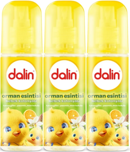 Dalin Bebek Kolonyası 150ML Orman Esintisi (Turunçgiller-Yasemin-Misk Kokulu)(3 Lü Set) ürün görseli 1