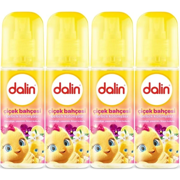 Dalin Bebek Kolonyası 150ML Çiçek Bahçesi (Menekşe-Yasemin-Limon Kokulu) (4 Lü Set) ürün görseli 1