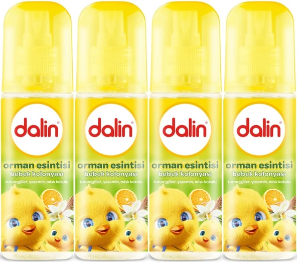Dalin Bebek Kolonyası 150ML Orman Esintisi (Turunçgiller-Yasemin-Misk Kokulu) (4 Lü Set) ürün görseli 1