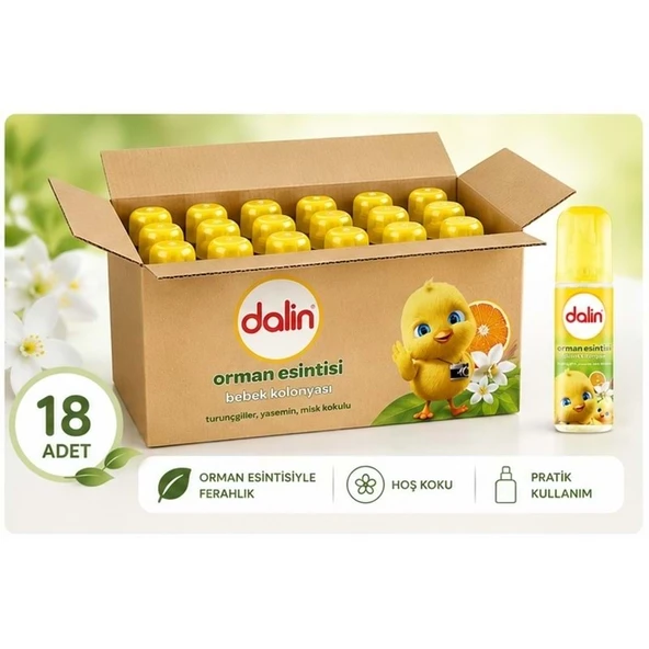 Dalin Bebek Kolonyası 150ML Orman Esintisi (Turunçgiller-Yasemin-Misk Kokulu) (18 Li Set) ürün görseli 1