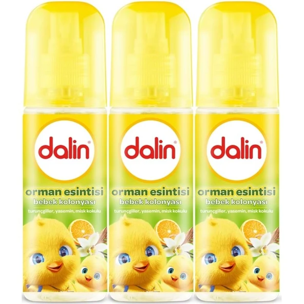 Dalin Bebek Kolonyası 150ML Orman Esintisi (Turunçgiller-Yasemin-Misk Kokulu)(3 Lü Set) ürün görseli 1