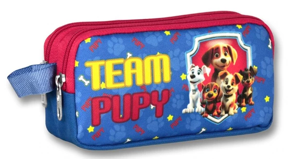 Ümit Çanta Cennec İki Bölmeli Team Puppy Kalemlik - Erkek Çocuk - Mavi-Kırmızı ürün görseli 1