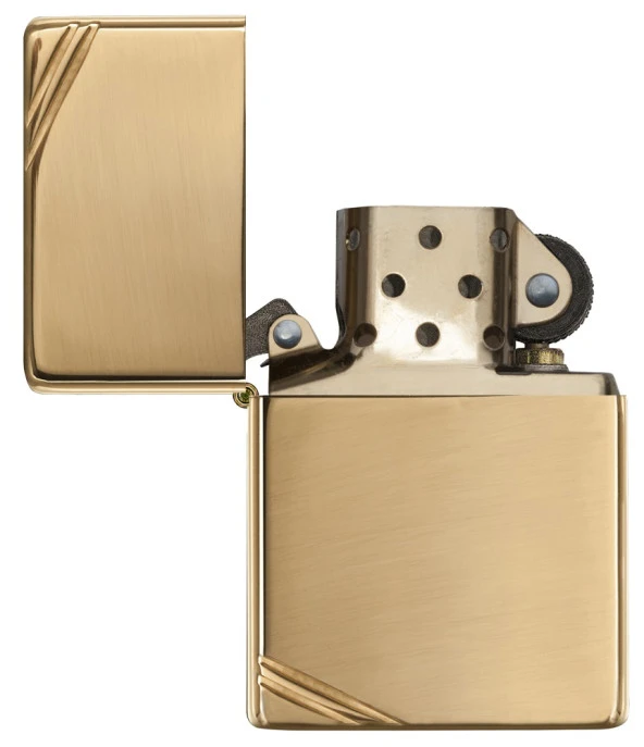 Zippo Vintage High Polish Brass - Resim 6