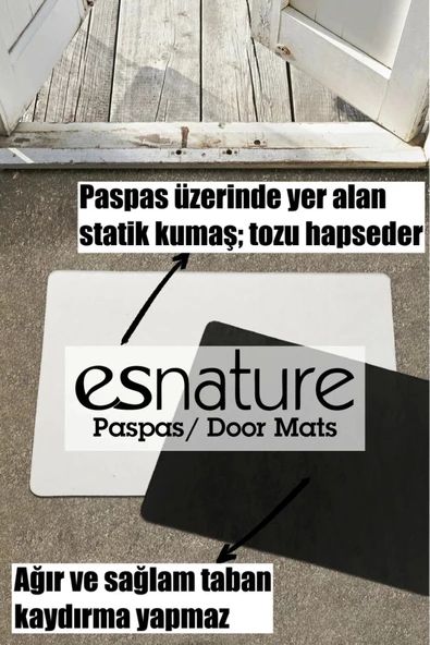 Esnature Sevimli Kediler Kapı Önü Paspası 45x70 Cm - Resim 3