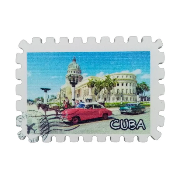 Küba Temalı Pul Magnet ürün görseli 1