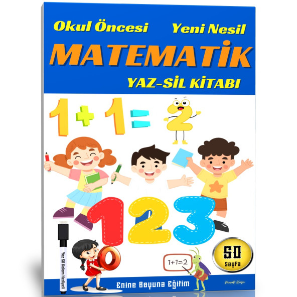 Okul Öncesi Yeni Nesil Matematik YAZ-SİL Kitabı ürün görseli 1
