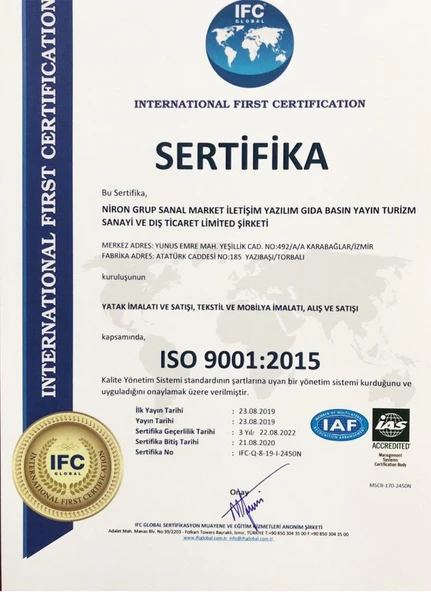 Niron Basic 90x190 cm Tek Kişilik Sert Ortopedik Yatak - Resim 5