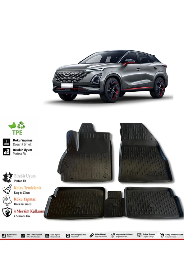 İzoref Chery FX 2023 Model 4D Havuzlu Paspas ürün görseli 1