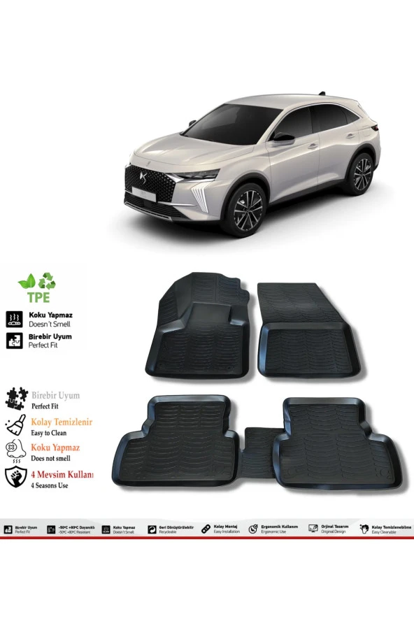 İzoref DS7 Crossback 2020 Model 4D Havuzlu Paspas ürün görseli 1