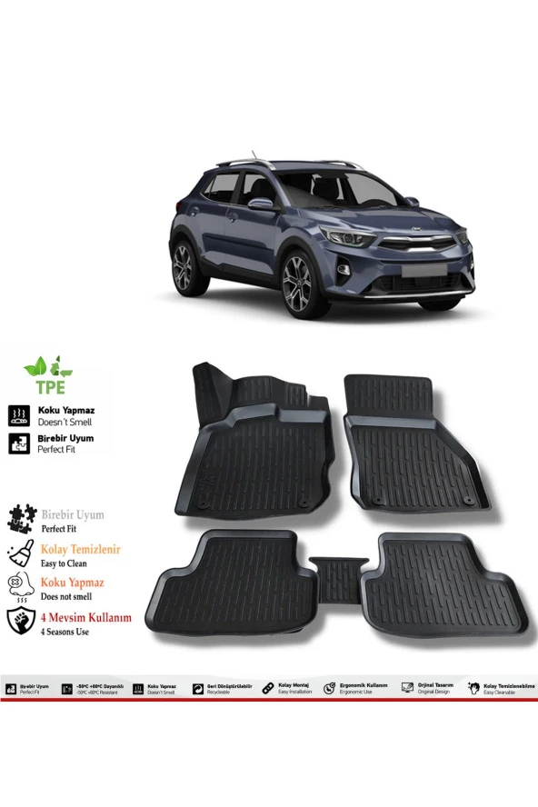 İzoref Kia Stonic 2018 Model 4D Havuzlu Paspas ürün görseli 1