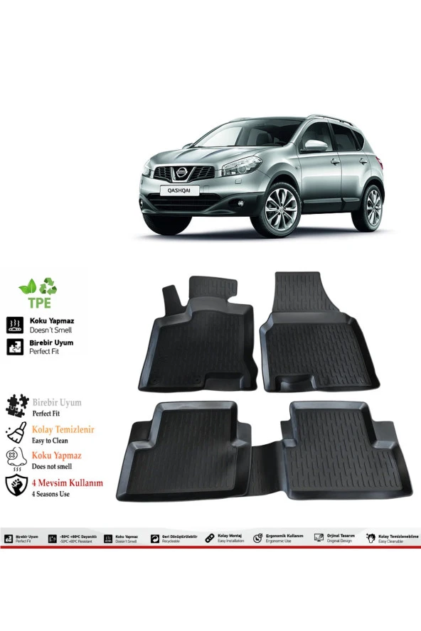 İzoref Nissan Qashqai 2008 Model 4D Havuzlu Paspas ürün görseli 1
