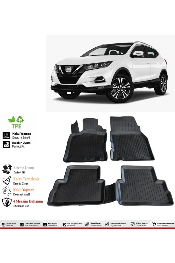 İzoref Nissan Qashqai 2019 Model 4D Havuzlu Paspas ürün görseli 1