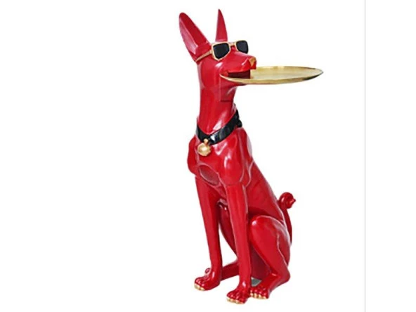 LAMEDORE WAITER RED DOG 26X37X80 CM ürün görseli 1