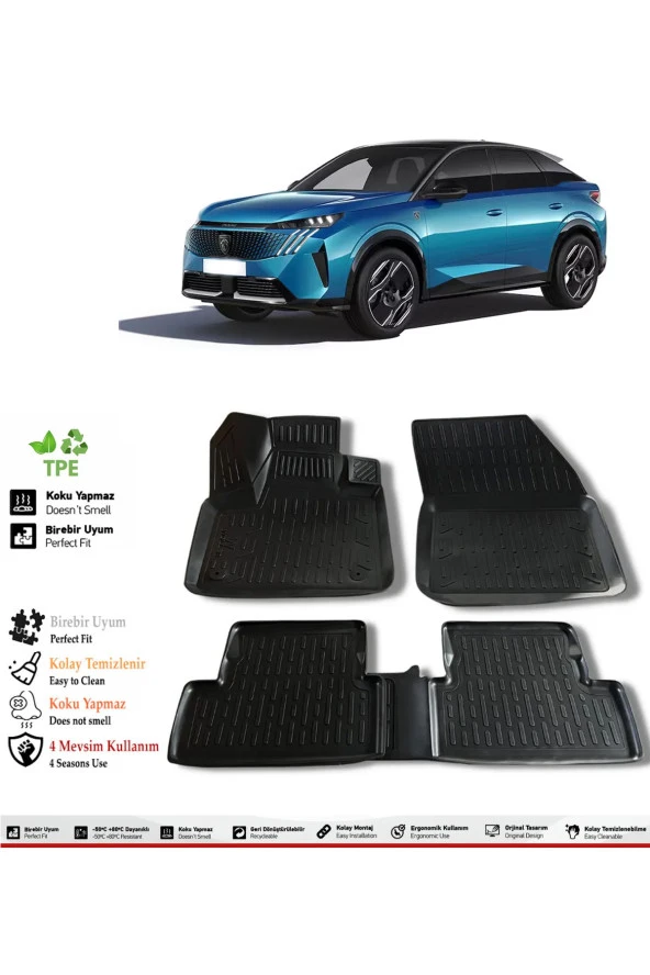 İzoref Peugeot 3008 2020 Model 4D Havuzlu Paspas ürün görseli 1