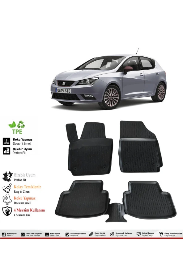 İzoref Seat İbiza 2014 Model 4D Havuzlu Paspas ürün görseli 1