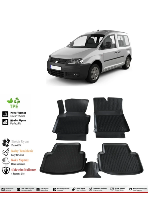 İzoref Volkswagen Caddy 2007 Model 4D Havuzlu Paspas ürün görseli 1