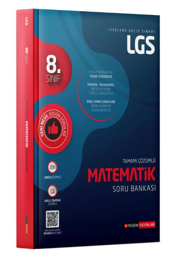 PEGEM LGS Matematik Tamamı Çözümlü Soru Bankası ürün görseli 1
