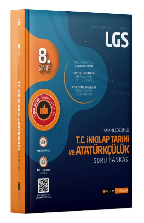 Pegem LGS T.C. İnkılap Tarihi ve Atatürkçülük Tamamı Çözümlü Soru Bankası ürün görseli 1