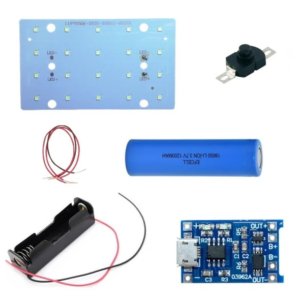 Şarjlı Led Panel Lamba Elektrik Deney Seti - Öğrenci Elektrik Devresi ürün görseli 1