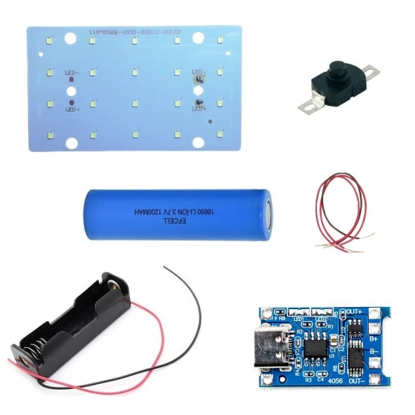 Şarjlı Led Panel Lamba Elektrik Deney Seti - Öğrenci Elektrik Devresi - Resim 2