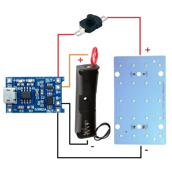 Şarjlı Led Panel Lamba Elektrik Deney Seti - Öğrenci Elektrik Devresi - Resim 3