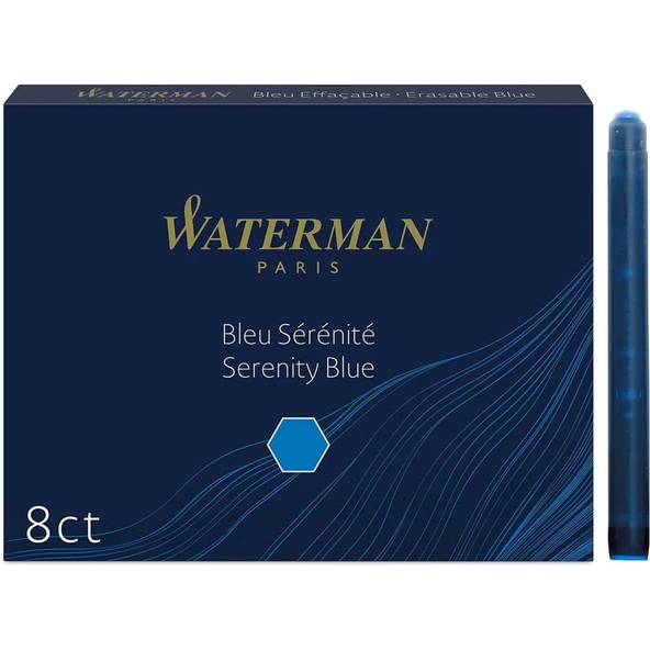 Waterman Dolmakalem Kartuşu Uzun 8'li Mavi ürün görseli 1