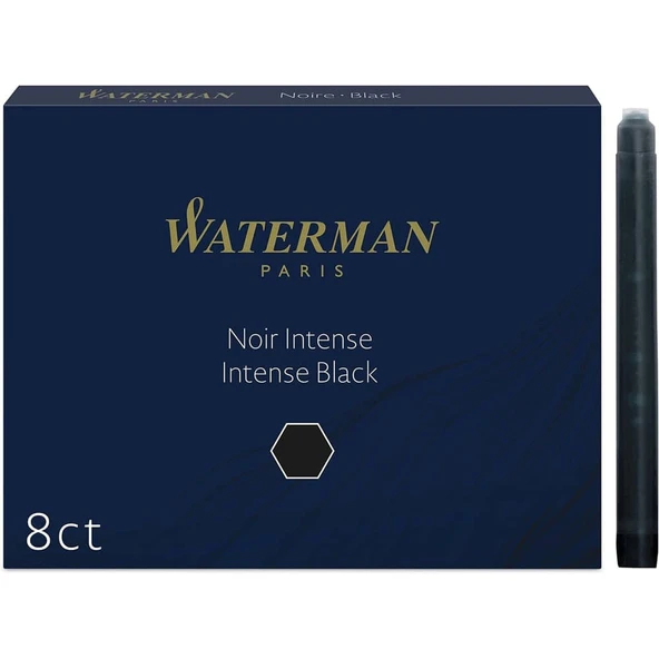 Waterman Dolmakalem Kartuşu Uzun 8'li Siyah ürün görseli 1