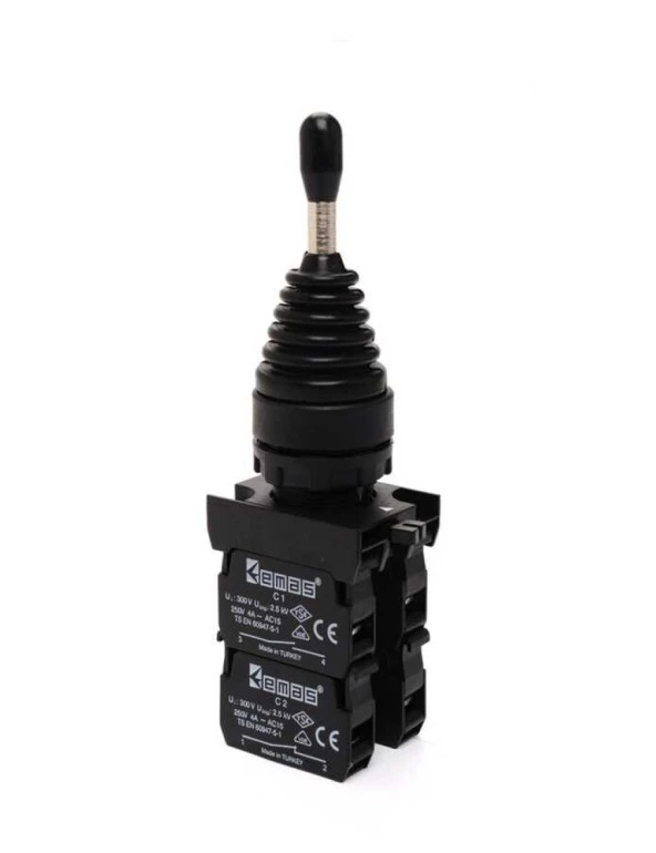 Emas CP707DJ40 CP Serisi Plastik 2NO+2NO Joystick Kalıcı 4 Pozisyonlu 22 mm Buton ürün görseli 1