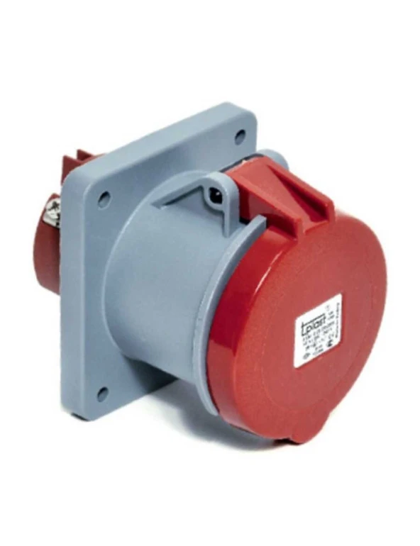 Tp Electric 3131-322-1600 4X63A Düz Makine Prizi 100X107 Vidalı IP44 ürün görseli 1