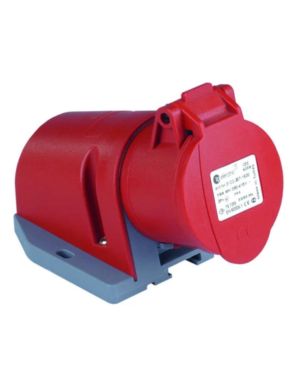 Tp Electric 3126-307-1600 4X32A CEE Norm Duvar Prizi Vidalı IP44 ürün görseli 1