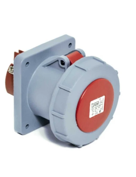 Tp Electric 3137-322-1600 4X125A Düz Makine Prizi 120X120 Vidalı IP67 ürün görseli 1