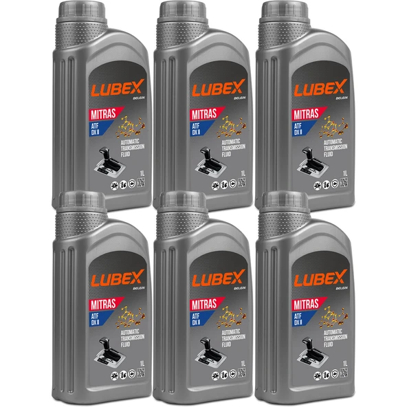 Lubex Mitras ATF DX II 1 Lt Otomatik Şanzıman Yağı (6 Adet) ürün görseli 1