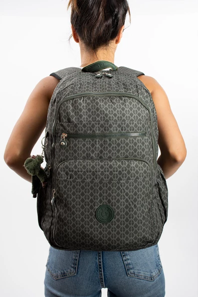 571 collections Ultra Hafif Çok Cepli Su Geçirmez Sırt Çantası Unisex Desenli Haki Yeşili (Model: 571-1B) ürün görseli 1