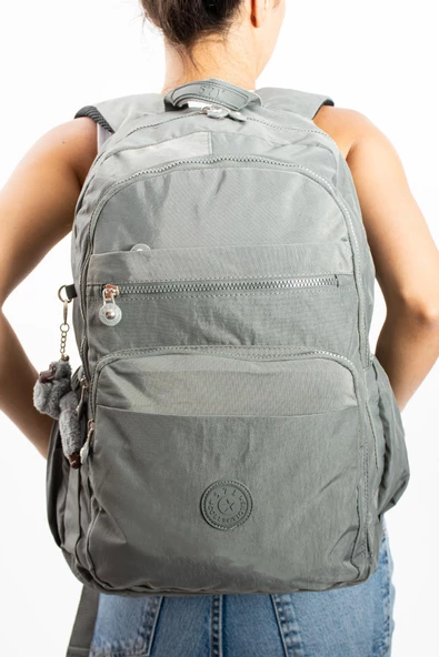 571 collections Ultra Hafif Çok Cepli Su Geçirmez Sırt Çantası Unisex Gri (Model: 571-1B) ürün görseli 1