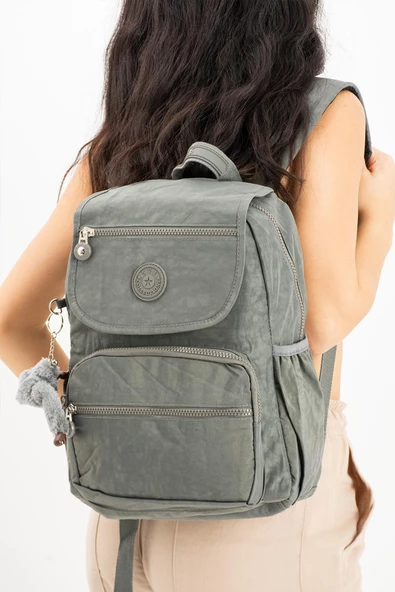 571 collections Ultra Hafif Orta Boy Sırt Çantası  Çok Cepli Unisex Gri (Model: 571-4A) ürün görseli 1