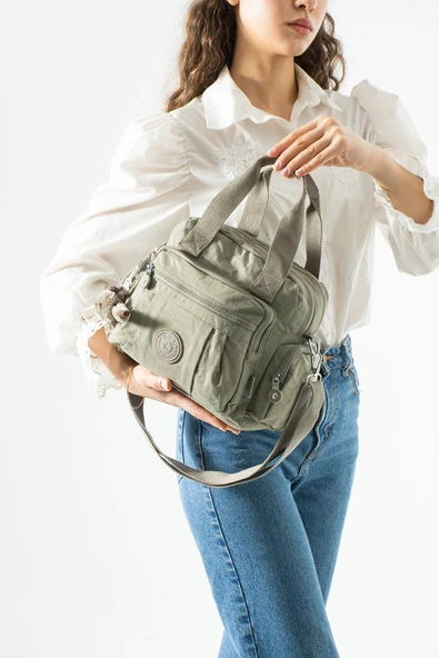 571 collections Çapraz Askılı Ultra Hafif Çok Cepli Omuz Çantası Vizon (Model: 571-6R) ürün görseli 1