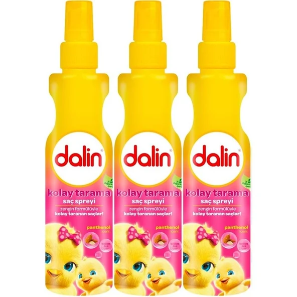 Dalin Kolay Saç Tarama Spreyi 200ML Badem Özlü (3 Lü Set) ürün görseli 1