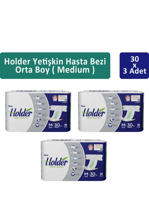 Holder Yetişkin Hasta Bezi Orta Boy ( Medium ) 30 x 3 Adet ürün görseli 1