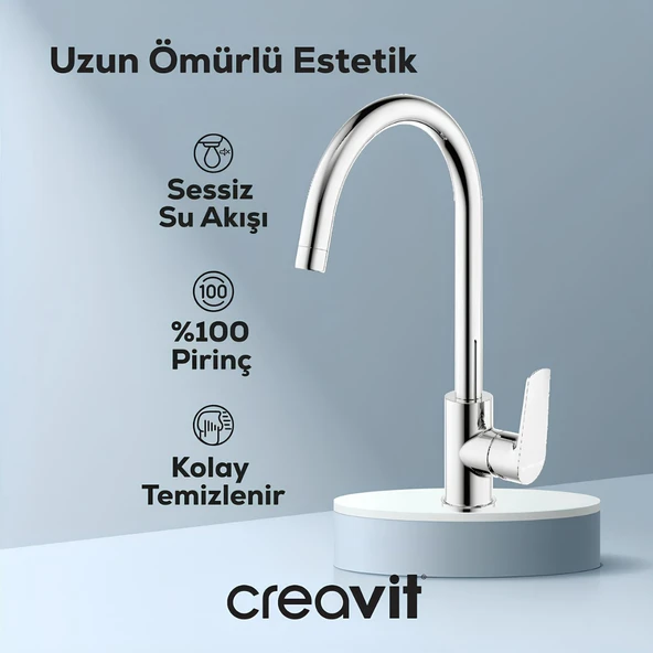 Creavit Solo Krom Eviye Bataryası SO8500 ürün görseli 1