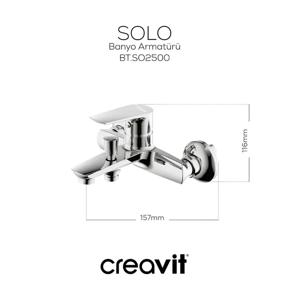 Creavit Solo Krom Banyo Bataryası SO2500 - Resim 4