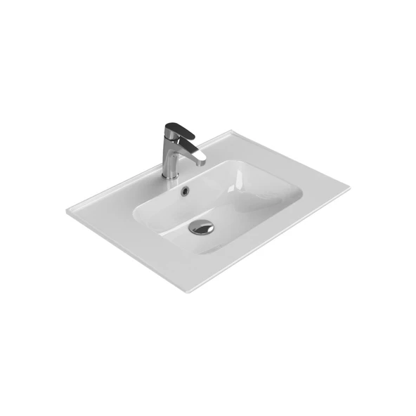 Turkuaz Cerastyle Blue Etajer Uyumlu Beyaz Lavabo 65x47 Cm 042100-u ürün görseli 1