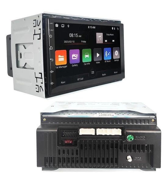 Navigold DS-980S Android, FM, Bluetooth, CarPlay, Android Auto, Çift USB, Arka Kamera Double Teyp ürün görseli 1